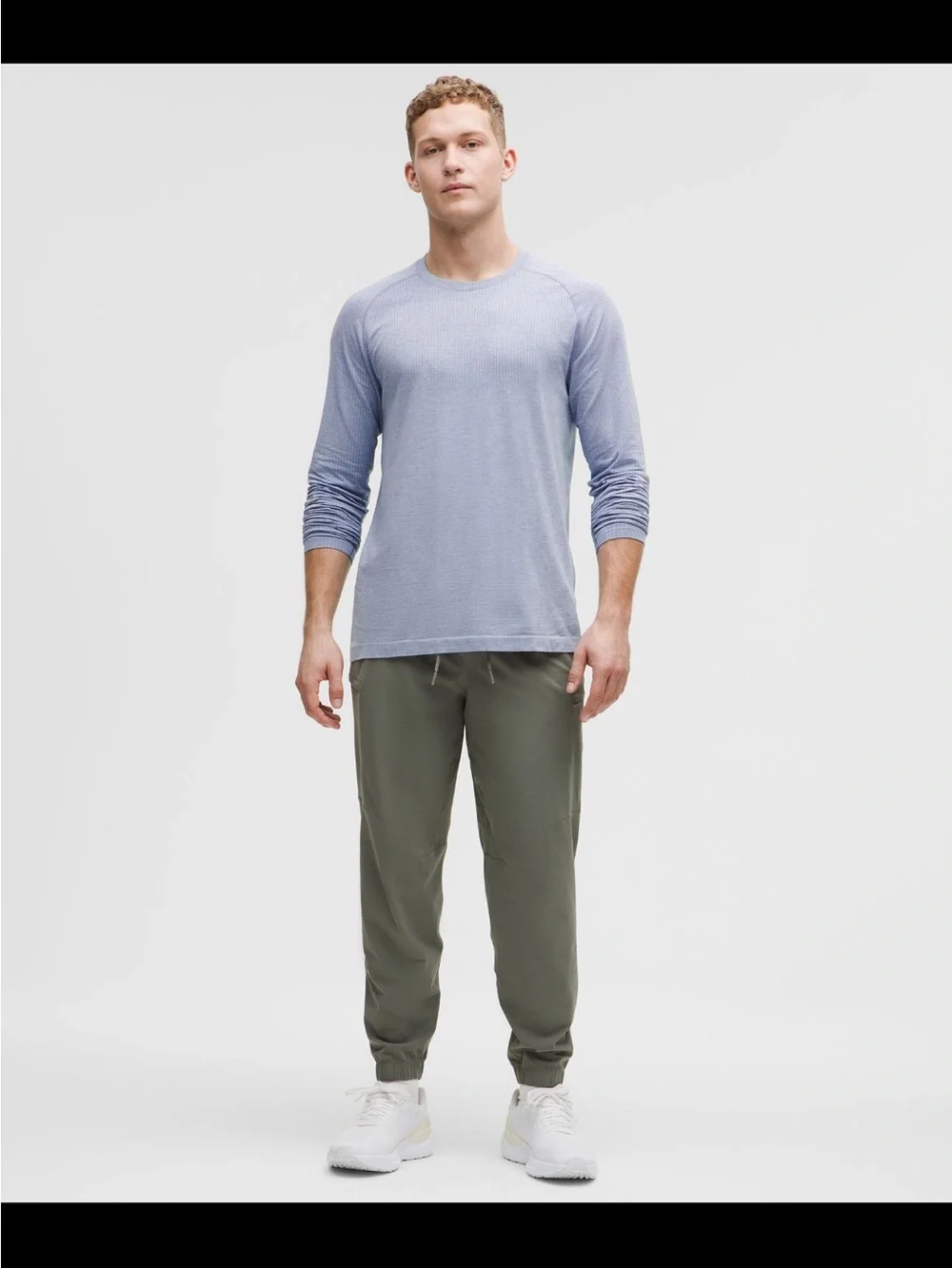 lululemon athletica Men's Long-Sleeve Crew in Light Blue